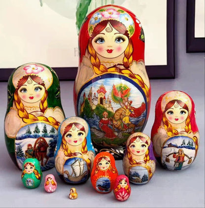 Matryoshka doll 10-Layer Craft Souvenir Special New Year's Gift Wooden Ornament