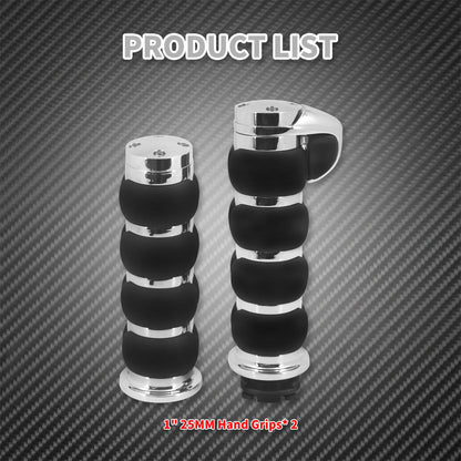 1" Motorcycle Hand Grips 25mm Handlebar Handle Bar For Harley Touring FLHR Softail Fat Boy Sportster XL 883 1200 Dyna For Honda