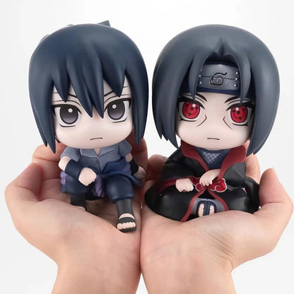 Boneco Hot 10cm Naruto Anime Uzumaki Naruto Kakashi Uchiha Sasuke Itachi Bonecos Fofos Q Figuras de Ação Modelo