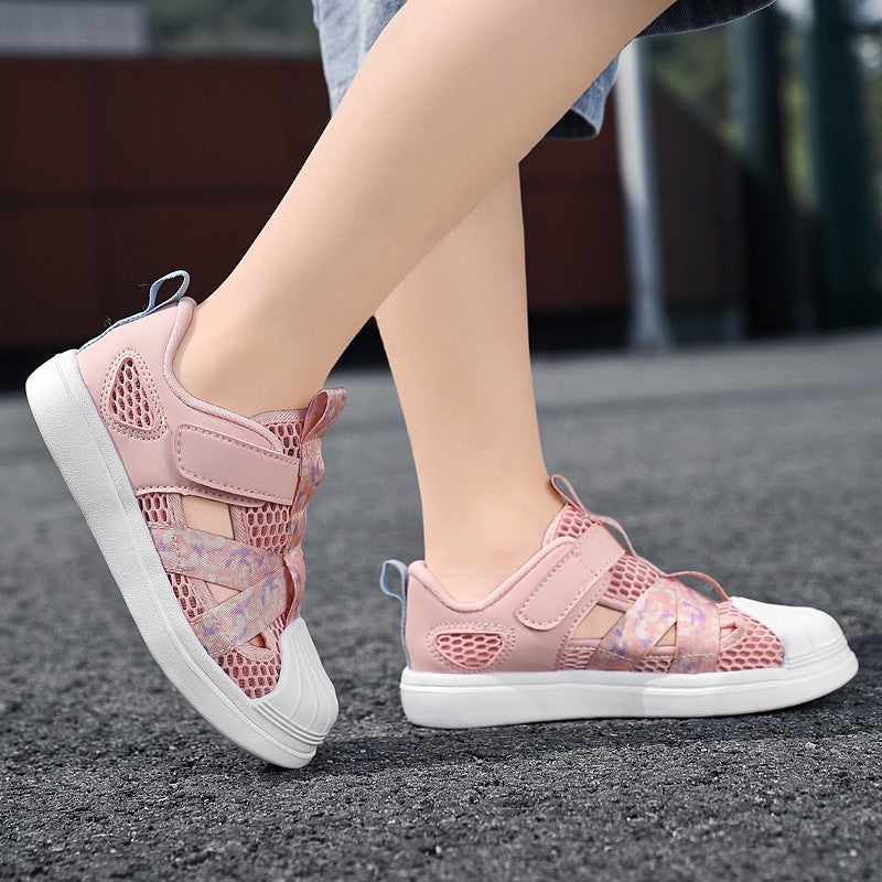 Summer Breathable Kids Sandals Boy and Girl Fashion Sneakers Lightweight Non Slip Walking Shoes Comfortable Sport Shoes