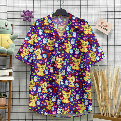 Men's Hawaiian Shirts For Men Casual Cartoon 3D Printed Shirts Loose Short-sleeve Beach Blouses Oversize Tops Camicias homme