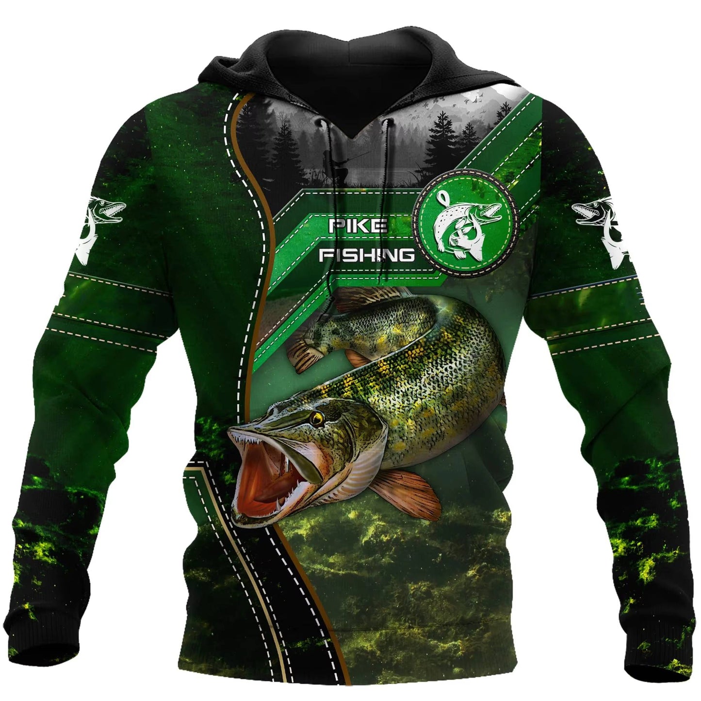 Fashion Northern Pike Fishing 3D Print Men's Hoodie  Sweatshirt Autumn Unisex Hoodies Casual Kid Hoodie Women Hoodie sportswear