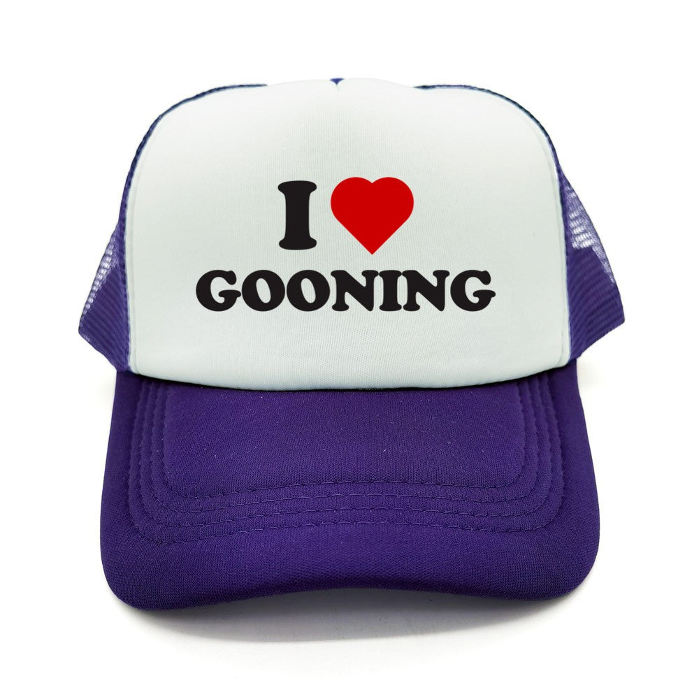 Funny I Love Gooning Baseball Caps Cool Summer Men Mesh Net Hat Humor Trucker Cap Unisex Outdoor Mesh Net Caps MZ-080