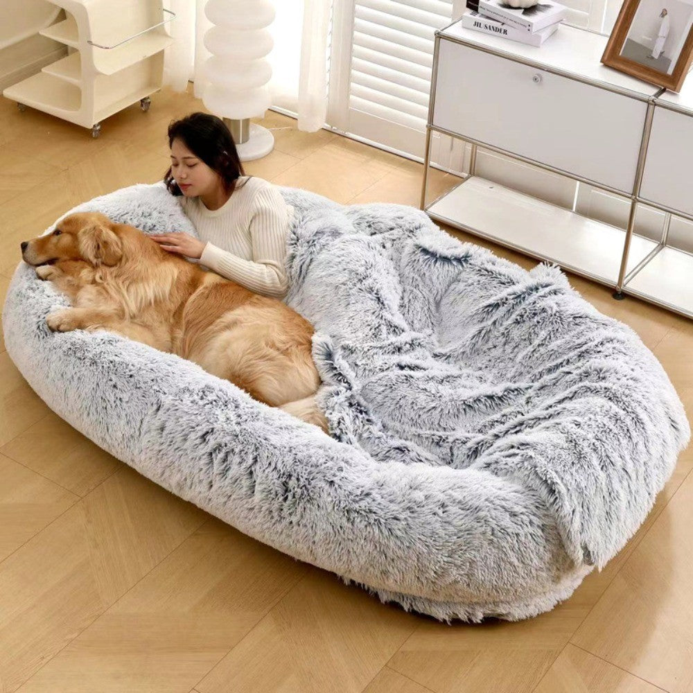 Cama de Inverno Quente para Animais de Estimação, Removível e Lavável, Sofá Grande para Cães, Almofada Preguiçosa para Animais, Cama para Cães, Ninho para Gatos