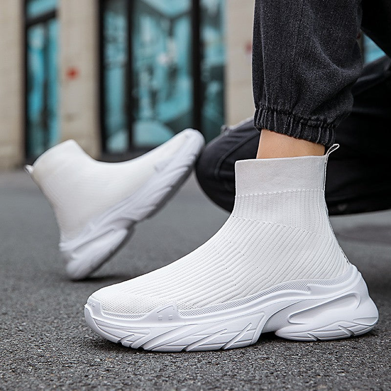 Sneakers for Men Fashion High Top Sock Shoes Autumn New Breathable Casual Shoes