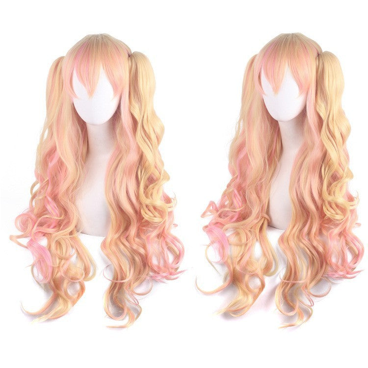Cosplay Anime Wig Lolita Cute Lolita Double Ponytail Long Curled Hair Fake Hair Synthetic fiber wig
