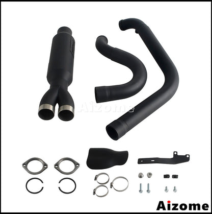 Motorcycle Racing 2-in-1 Exhaust Muffler 2.2" TIG Welded For Harley Dyna Fat Bob Street Bob Low Rider Super Wide Glide 2006-2017