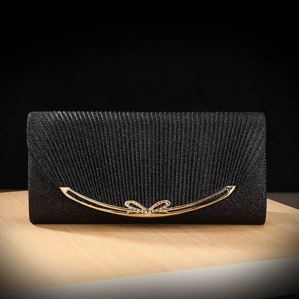 Ladies' wedding bride bridesmaid clutch bag elegant socialite party banquet evening dress bag detachable chain single-shoulder