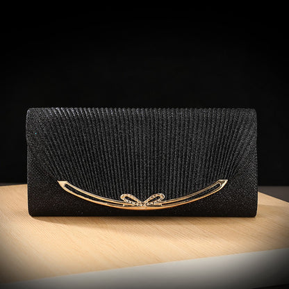 Ladies' wedding bride bridesmaid clutch bag elegant socialite party banquet evening dress bag detachable chain single-shoulder