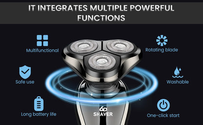 2025 New Digital Display Shaver Electric Razor Full-body Washing USB Charging Multi-functional Beard Razor