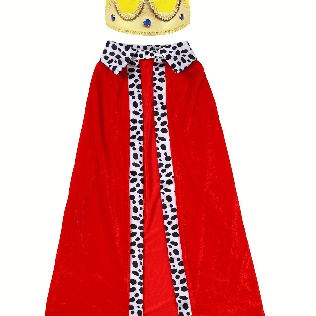 Boys King Cloak, Prince Cape and Crown Set for Boys, Medieval Festival Halloween Outfit Best Gifts for Children's House Party