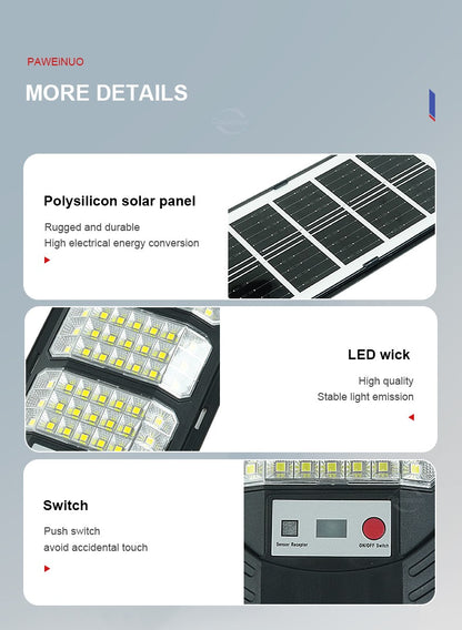 5000000LM 10000W Solar LED Outdoor Lighting Motion Sensor Super Bright Wall Lamp Waterproof Solar Light For Garden Street Patio