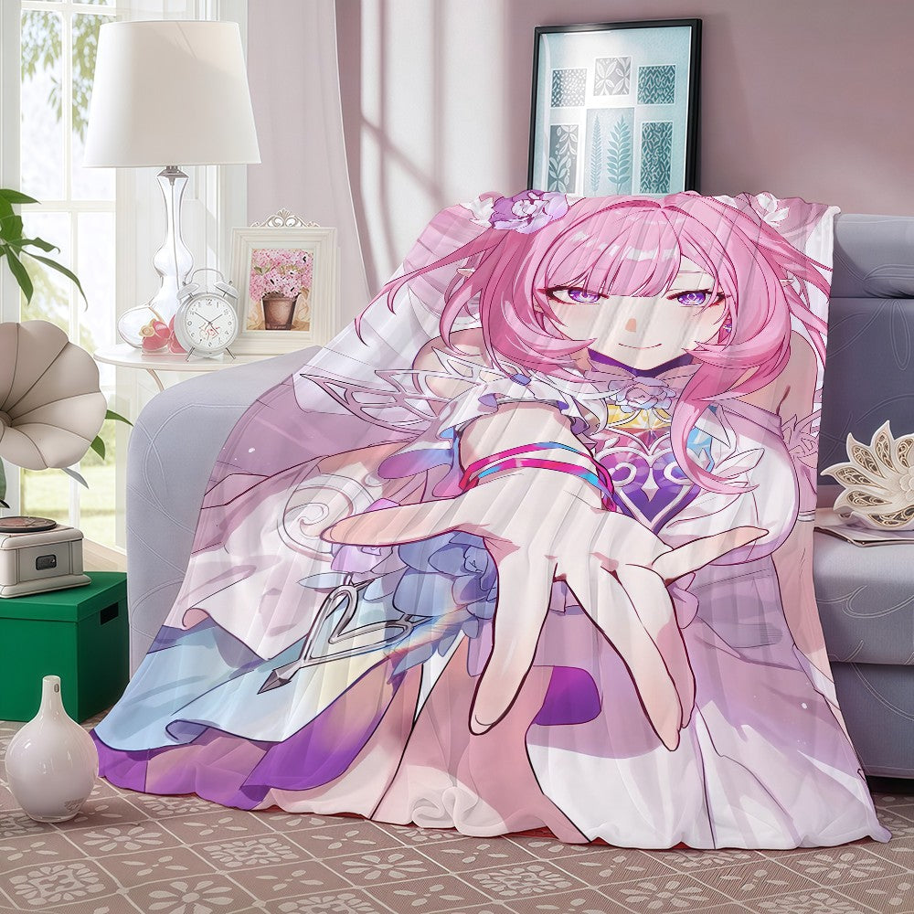 Game Honkai Star Rail Cyrene Blanket Soft and Skin Friendly For Couch Bed Napping Bedspread All Seasons Comforter