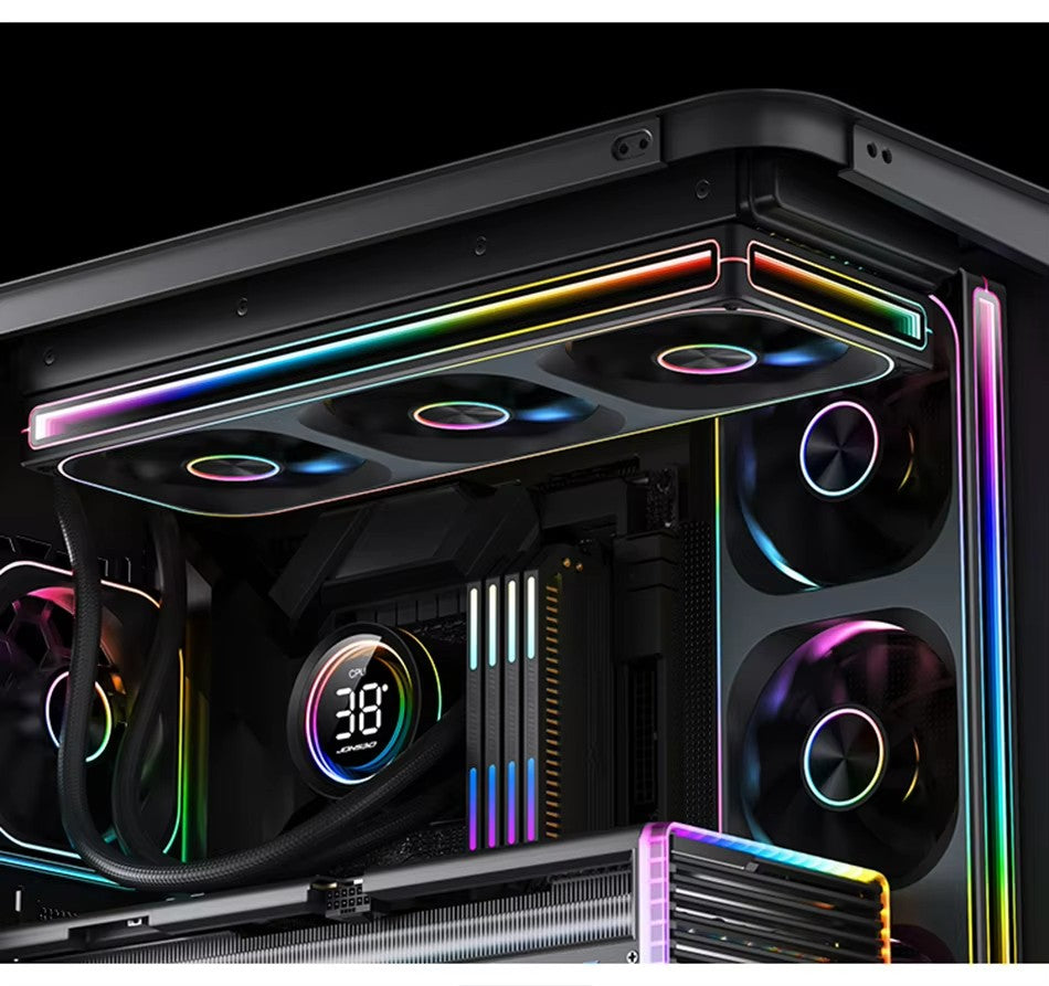 JONSBO ZA-120/240/360 Computer Case Fan 12CM 5V ARGB 120mm Monolithic Structure Water-Cooled Fan  PWM Forward/Reverse Fan Kits