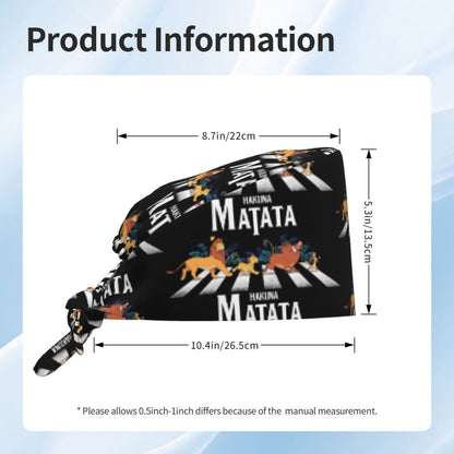Boné cirúrgico personalizado O Rei Leão, divertido, para homens e mulheres, chapéu de esfoliação, gorro de enfermeira para dentista