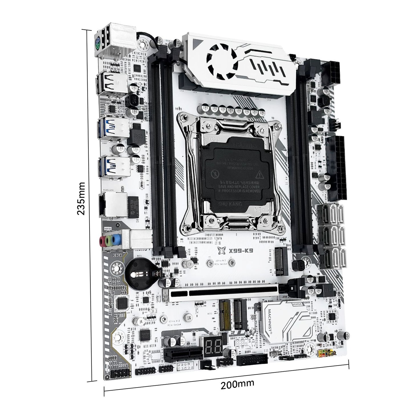 Placa-mãe MAXHINIST X99 K9 TPM 2.0 LGA 2011-3 Xeon E5 2680 V4 CPU 16GB 2666MHz DDR4 RAM Opções de kit de memória de quatro canais