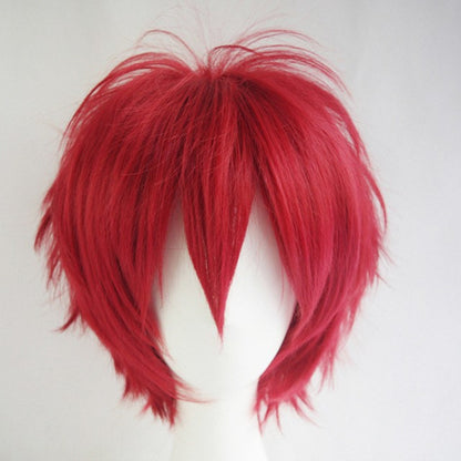 Versatile colored Synthetic wig men's cosplay wigs anime wig set cosplay upturned short hair