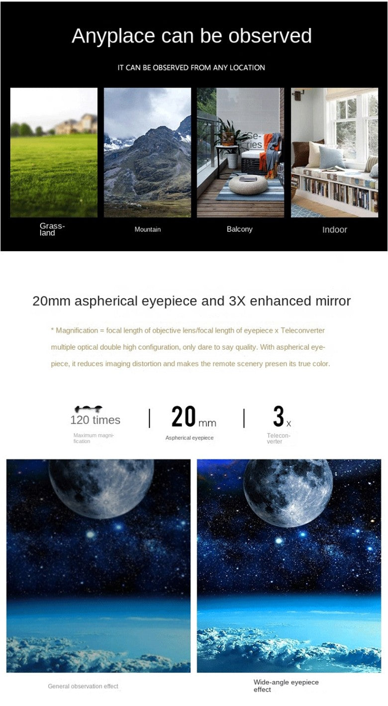 Professional Astronomical Telescope F30070 Monocular 150 Times Zoom HD Night Vision  View Moon Star  AZM70300 Stargazing