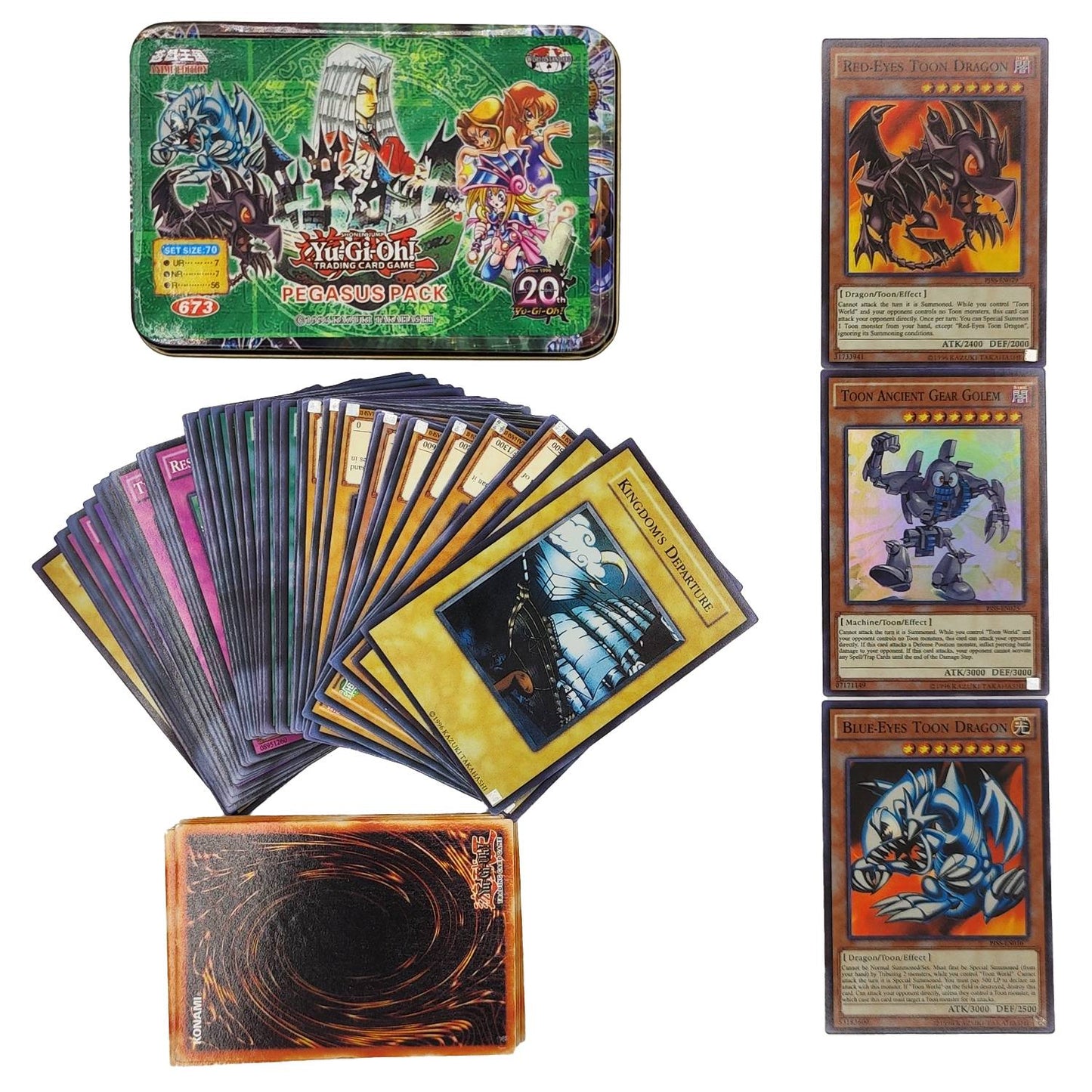 Yu Gi Oh Cards PACK DE DEUS EGÍPCIO Deck de Cartas Inglês TCG Holográfico Dourado Dragão Branco Jogo de Duelo Coleção de Cartas com Caixa de Lata