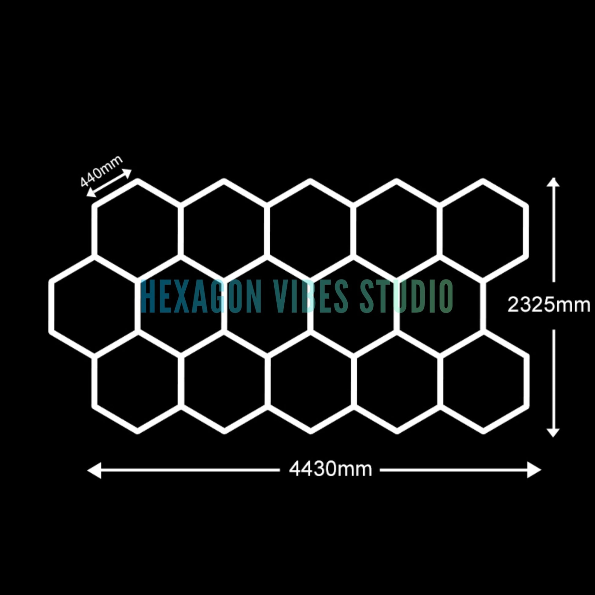 Garage Hexagon LED Light 50000H 6500K Ultra Bright for Home Gym Barbershop Car Detailing Bar Basement Workshop Ceiling Lighting