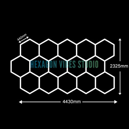 Garage Hexagon LED Light 50000H 6500K Ultra Bright for Home Gym Barbershop Car Detailing Bar Basement Workshop Ceiling Lighting