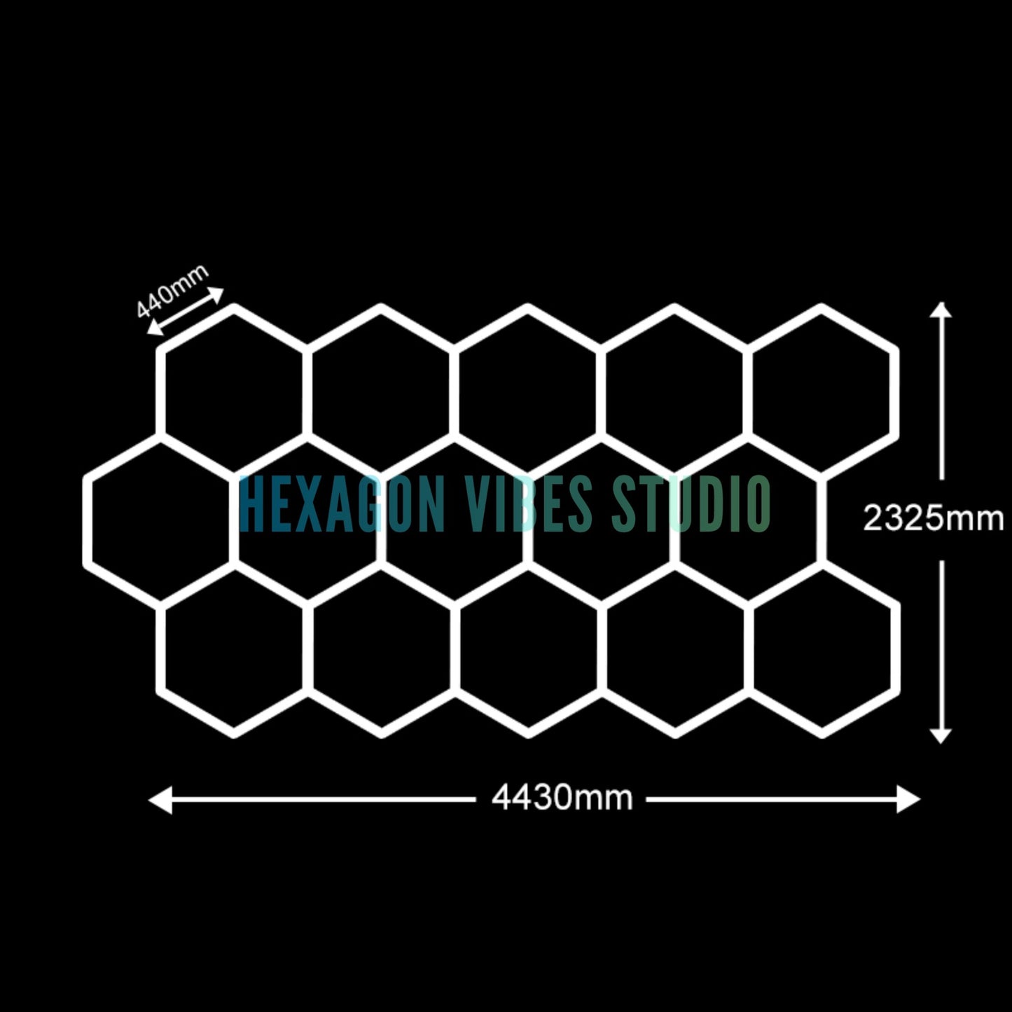 Garage Hexagon LED Light 50000H 6500K Ultra Bright for Home Gym Barbershop Car Detailing Bar Basement Workshop Ceiling Lighting