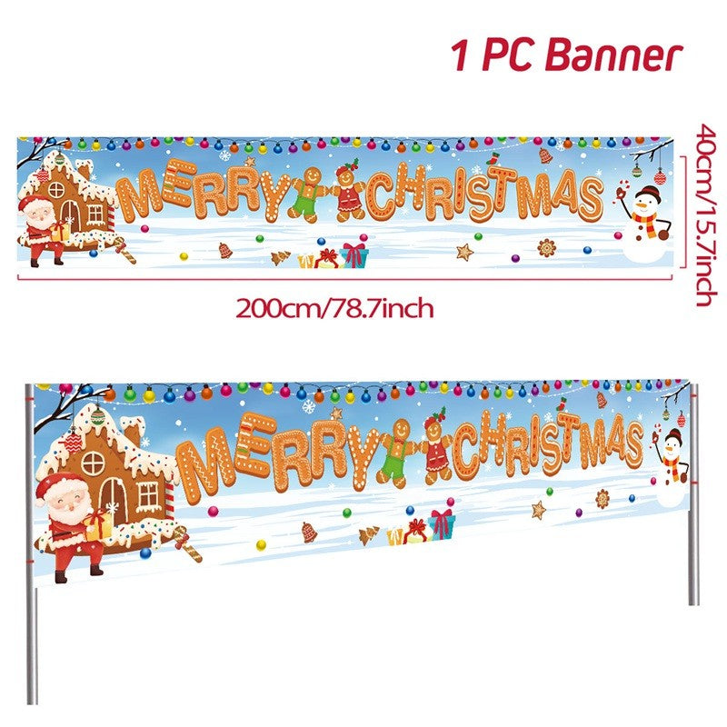 Christmas Outdoor Banner Merry Christmas Decorations For Home 2025 Outdoor Decor Xmas Navidad Noel Natal Happy New Year 2026