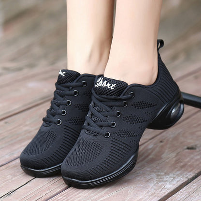 Women Dance Shoes Jazz Ballroom Dancing Comfortable Lady PU Soft Outsole Training Breathable Modern Tango Dance Sneakers