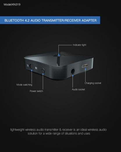2 in 1 Bluetooth Transmitter Receiver Wireless 3.5mm AUX Stereo Bluetooth Audio Receiver Adapter  For Car TV/Home Audio Systems