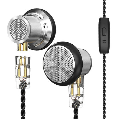 Fone de ouvido ND DTS de cabeça chata, grau audiófilo, HIFI de alta qualidade para computador e celular, orifício redondo, semi-intra-auricular com fio