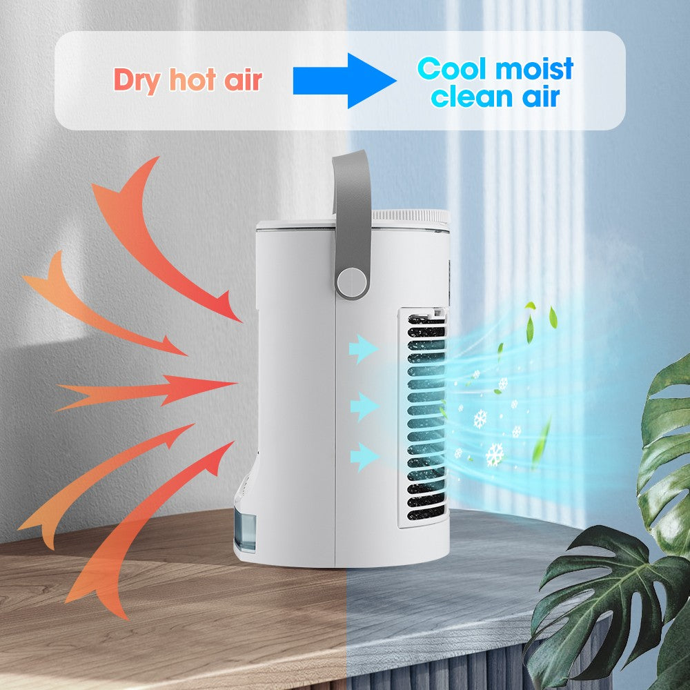 Mini Ar Condicionado Climatizador Ventilador Portátil a Água Ventilador de Ar Condicionado Móvel Para Escritório, Quarto, Carros