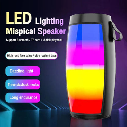 PHONEPACE Bluetooth Wireless Speakers Powerful Portable Sound Box Subwoofer Car Audio Bass MP3 Player Sound System LED Lights