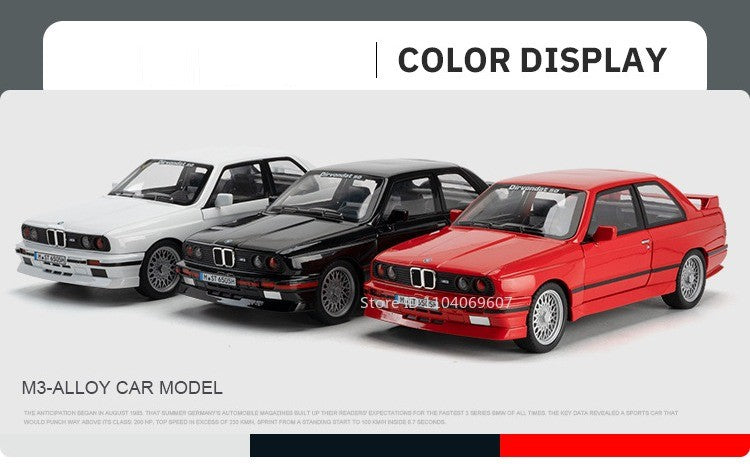 1:24 M3 Modelo Miniatura Carros de Brinquedo Liga Fundido Som Luz Porta Aberta Puxar Para Trás Absorção de Choque Modelos de Enfeite para Presentes Infantis