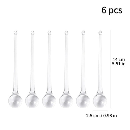 6-30Pcs DIY Crystal Raindrops Hanging Pendants Christmas Tree Lamp Glass Beads Curtain Decoration Home Party Ornaments Supplies
