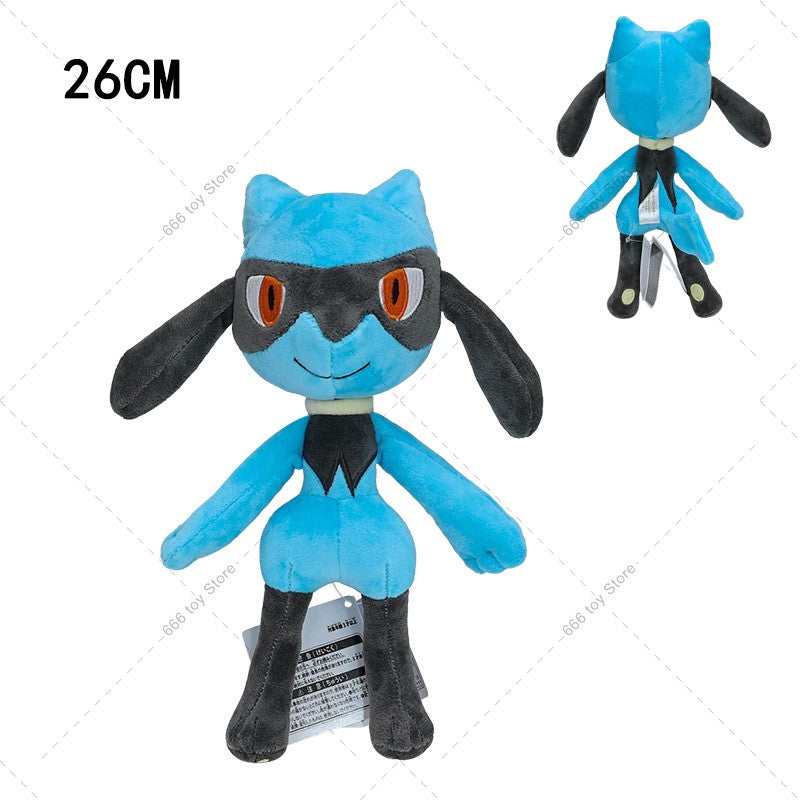 7 Styles Pokemon Plush Riolu Mega Lucario Shiny Lucario Stuffed Doll Toy Cute Peluche Toy Christmas Halloween Gifts