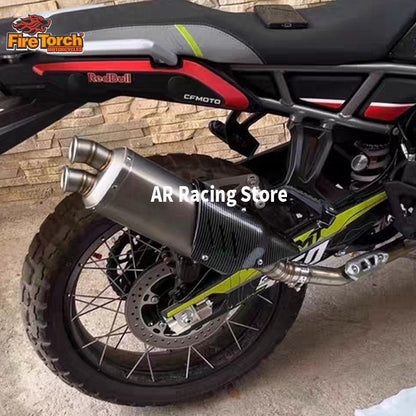 For CFMOTO 450MT 450 MT IBEX450 IBEX 450 2024 - 2027 Motorcycle Exhaust Escape Moto System Mid Link Pipe With Muffler DB Killer