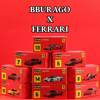 Bburago 1:64 Ferrari Modelo de Mini Carro, BB11 Enzo Réplica de Veículo de Metal F12tdf F40 458 488 GTB Miniatura de Metal Decoração de Casa Brinquedo de Menino