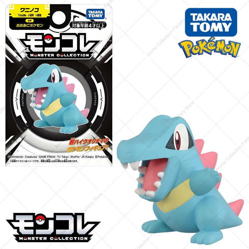 100% Original Takara Tomy Pokemon Figure Toys Chikorita Totodile Tepig Mega Metagross Charizard X PVC Figurine Model Dolls Gifts