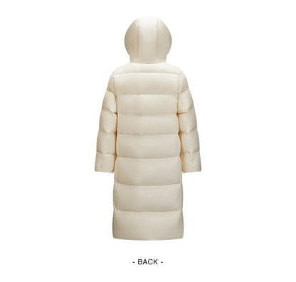 Semir Down Jacket Women Long Length Three-Proof Versatile 2024 Updated Winter New Loose Hooded Coat Simple Down Jacket