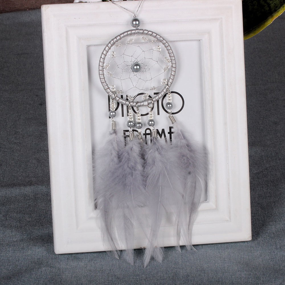 Mini Dream Catcher Car Pendant Accessory Interior for Girls Feather Mirror Hanging Pendant Home Decor Lucky Car Ornament Girls
