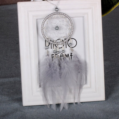 Mini Dream Catcher Car Pendant Accessory Interior for Girls Feather Mirror Hanging Pendant Home Decor Lucky Car Ornament Girls