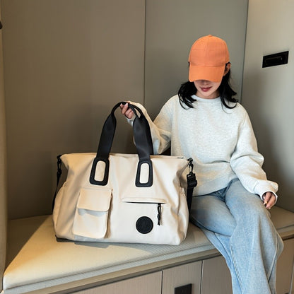 Large Capacity Women's Travel Handbag Multiple Pockets Nylon Travel Sports Shoulder Bag For Women