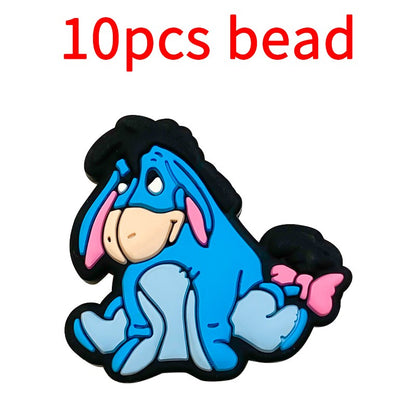 10pcs Mickey Minnie Silicone Pacifier Clips Food Grade Teethers For Baby DIY Baby Soother Nursing Pacifier Chain Accessories