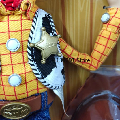 Boneco Xerife Woody Autêntico Toy Story Edição Colecionador com Voz em Inglês - Brinquedo Colecionável para Crianças