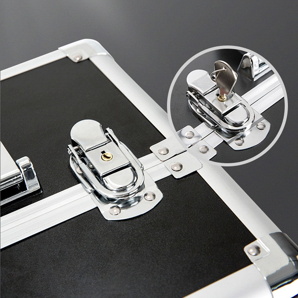 Cosmetic Case Rolling Luggage Makeup Train Trolley Large Capacity Suitcase with Lock Swivel Wheels For Salon Barber Manicurist