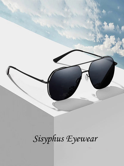Aviator Sunglasses for Men, Anti-Uv Polarized Sunglasses for Driving, Men's Driving Glasses