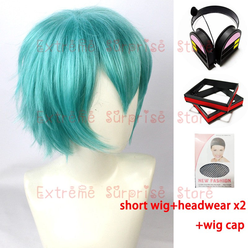 Female Miku Cosplay Wig 110cm Long Short Male Mikuo Cosplay Wig Heat Resistant Synthetic Wig Headwear Props