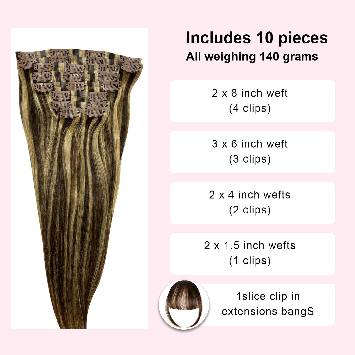 4/27 Destaque Presilha em Aplique de Cabelo Humano Real Cor 9 Peças/Conjunto de 14-22 Polegadas Presilha Brasileira em Extensões Lisas