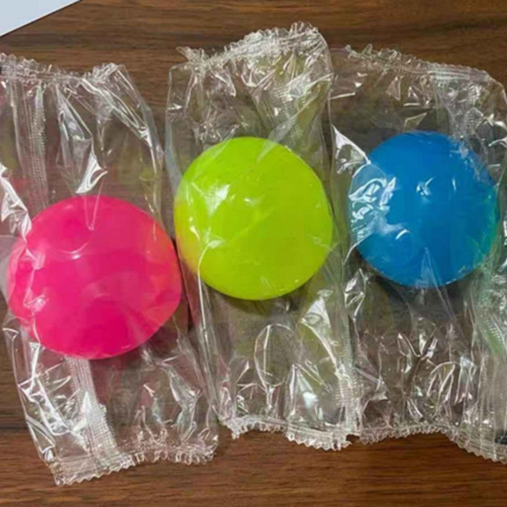 6/12/18 Pcs 4.5cm Fun Luminous Pinch Sticky Balls for Birthday Party Wedding Christmas New Year Party Game Gift Prize Gift Pack