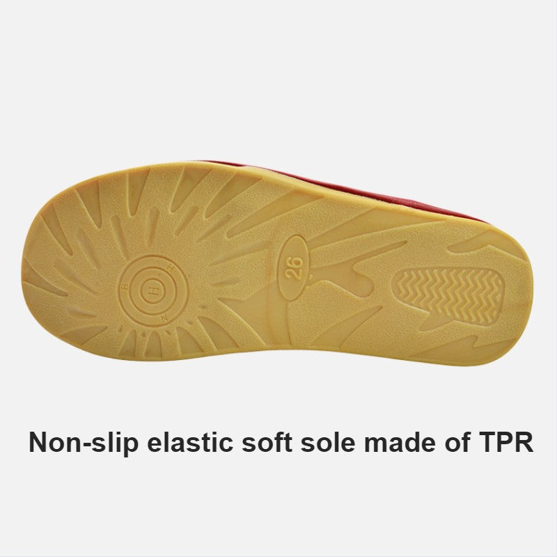 Genuine Cow Leather Slippers Homes in indoor slipper Spring Autumn summer men women elderly non-slip casual single Slides shoes